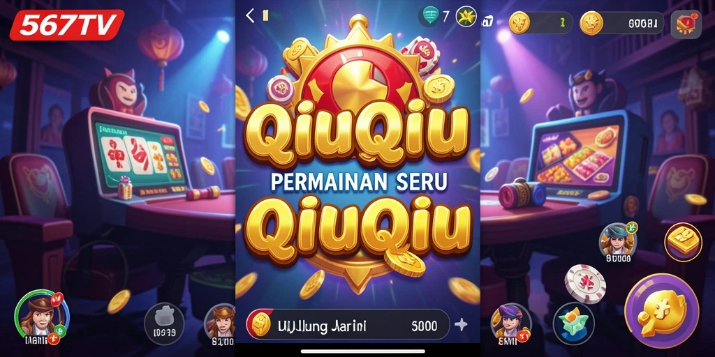 Tampilan gameplay QiuQiu yang seru dalam 567TV.