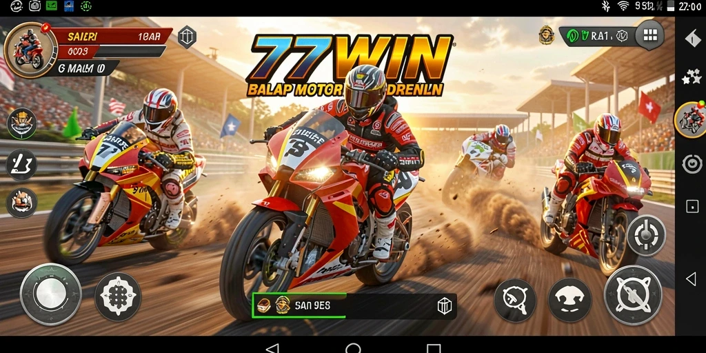 Tampilan gameplay seru dari 77WIN dengan balapan penuh aksi.