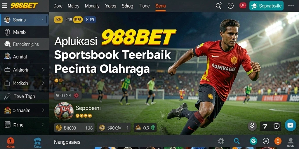 Tampilan menarik dari antarmuka taruhan olahraga di 988BET.
