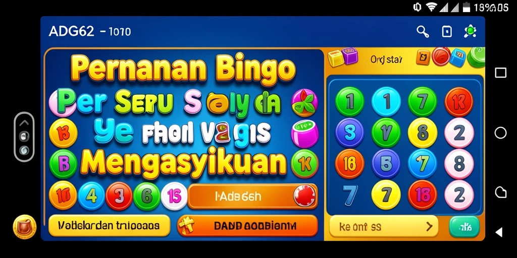 Tampilan gameplay seru dan interaktif ADG62.