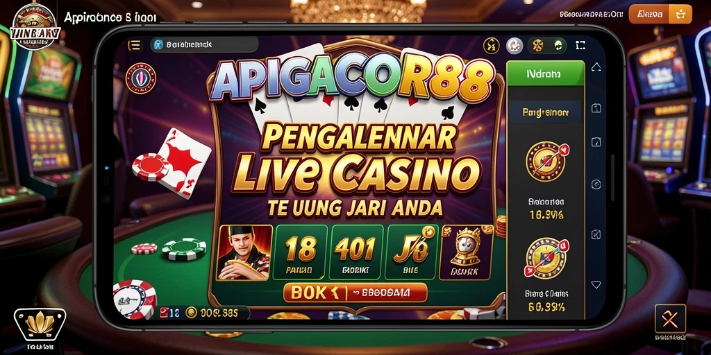 Tampilan gameplay Live Casino yang mendebarkan dari APIGACOR88.