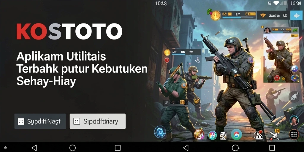 Screenshot utama KOSTOTO menampilkan antarmuka aplikasi yang menarik dan fungsional.