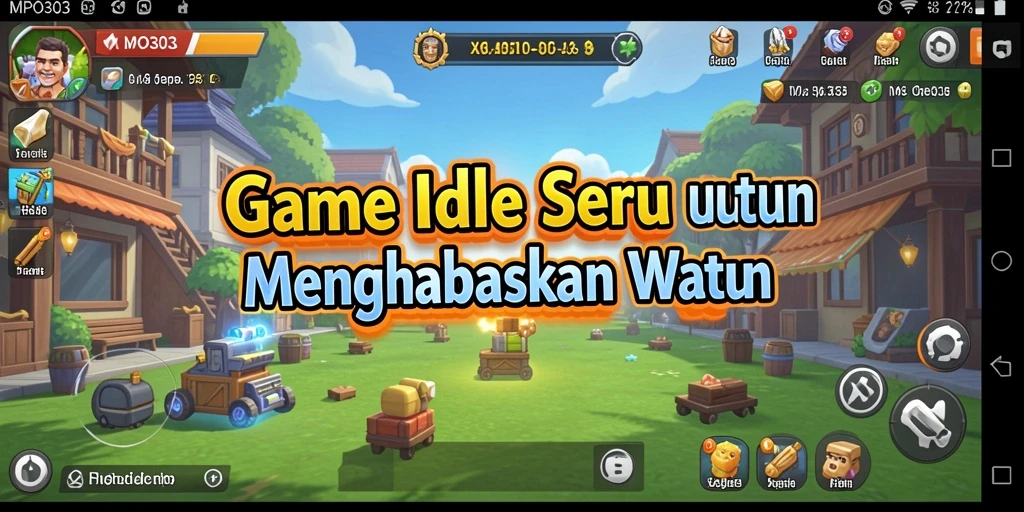 Screenshot MPO303 menampilkan karakter berjuang dalam gameplay Idle yang menarik.