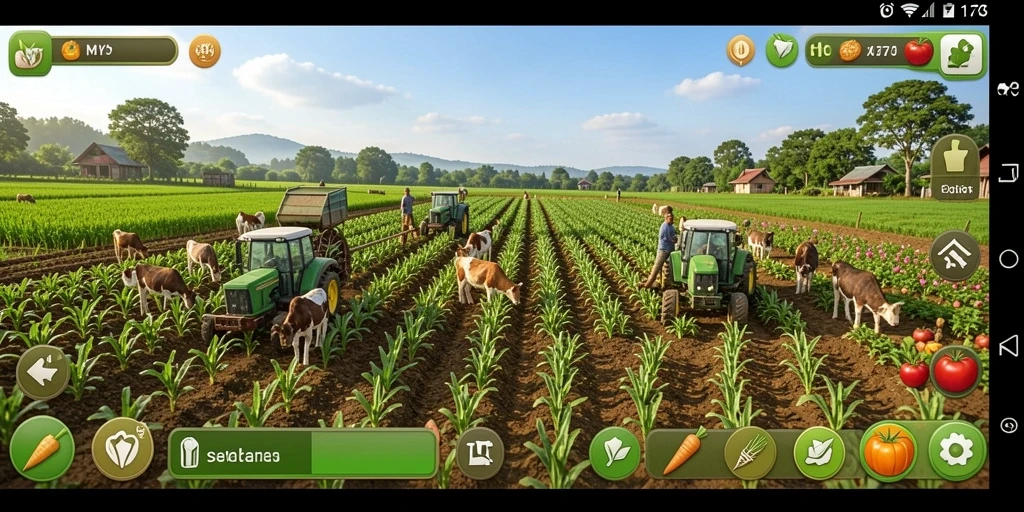 Tampilan gameplay <strong>MY777</strong> yang menawan dan interaktif dalam pertanian.