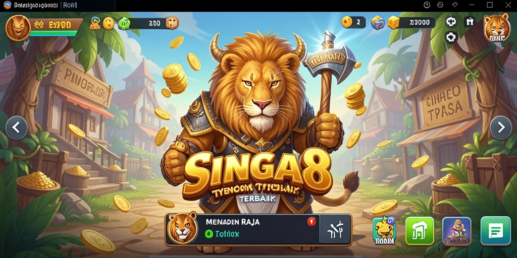 Tampilan gameplay SINGA8 yang menarik dan interaktif.